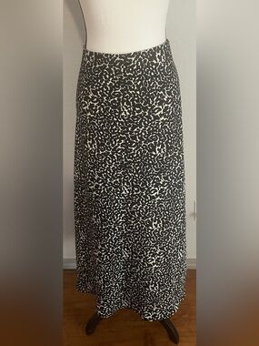 a new day Black & White Animal Print Maxi Skirt